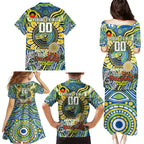 Custom NAIDOC Week 2024 Eels Family Matching Puletasi and Hawaiian Shirt Mascot Rugby