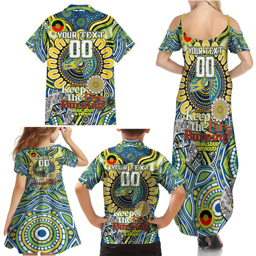 Custom NAIDOC Week 2024 Eels Family Matching Summer Maxi Dress and Hawaiian Shirt Mascot Rugby
