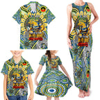 Custom NAIDOC Week 2024 Eels Family Matching Tank Maxi Dress and Hawaiian Shirt Mascot Rugby