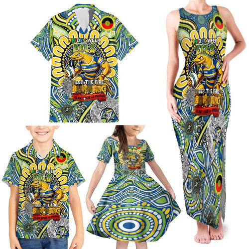 Custom NAIDOC Week 2024 Eels Family Matching Tank Maxi Dress and Hawaiian Shirt Mascot Rugby