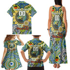 Custom NAIDOC Week 2024 Eels Family Matching Tank Maxi Dress and Hawaiian Shirt Mascot Rugby