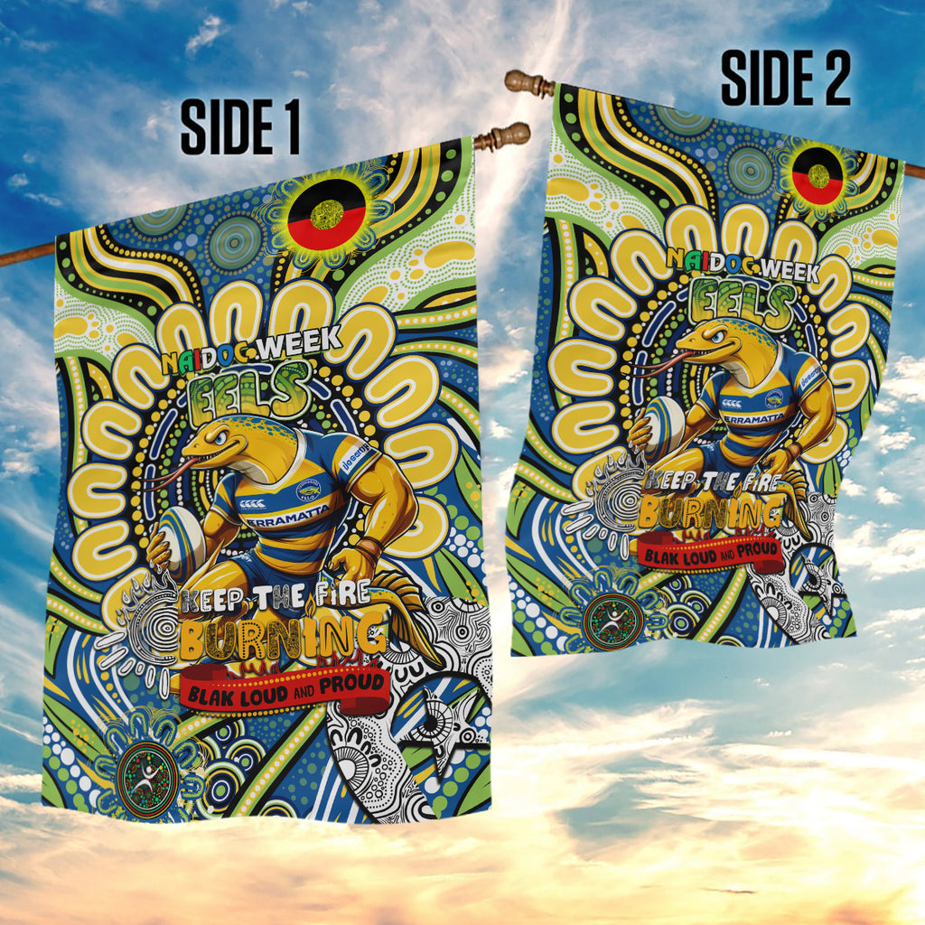 NAIDOC Week 2024 Eels Garden Flag Mascot Rugby