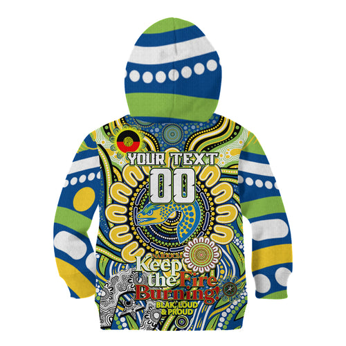 Custom NAIDOC Week 2024 Eels Kid Hoodie Mascot Rugby