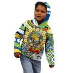 Custom NAIDOC Week 2024 Eels Kid Hoodie Mascot Rugby
