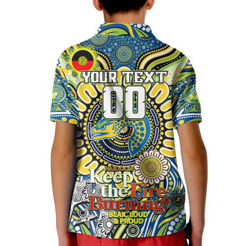 Custom NAIDOC Week 2024 Eels Kid Polo Shirt Mascot Rugby