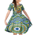 Custom NAIDOC Week 2024 Eels Kid Short Sleeve Dress Mascot Rugby