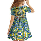 Custom NAIDOC Week 2024 Eels Kid Short Sleeve Dress Mascot Rugby