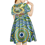 Custom NAIDOC Week 2024 Eels Kid Short Sleeve Dress Mascot Rugby