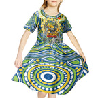 Custom NAIDOC Week 2024 Eels Kid Short Sleeve Dress Mascot Rugby