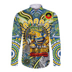 Custom NAIDOC Week 2024 Eels Long Sleeve Button Shirt Mascot Rugby