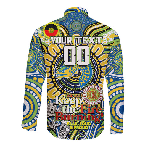 Custom NAIDOC Week 2024 Eels Long Sleeve Button Shirt Mascot Rugby