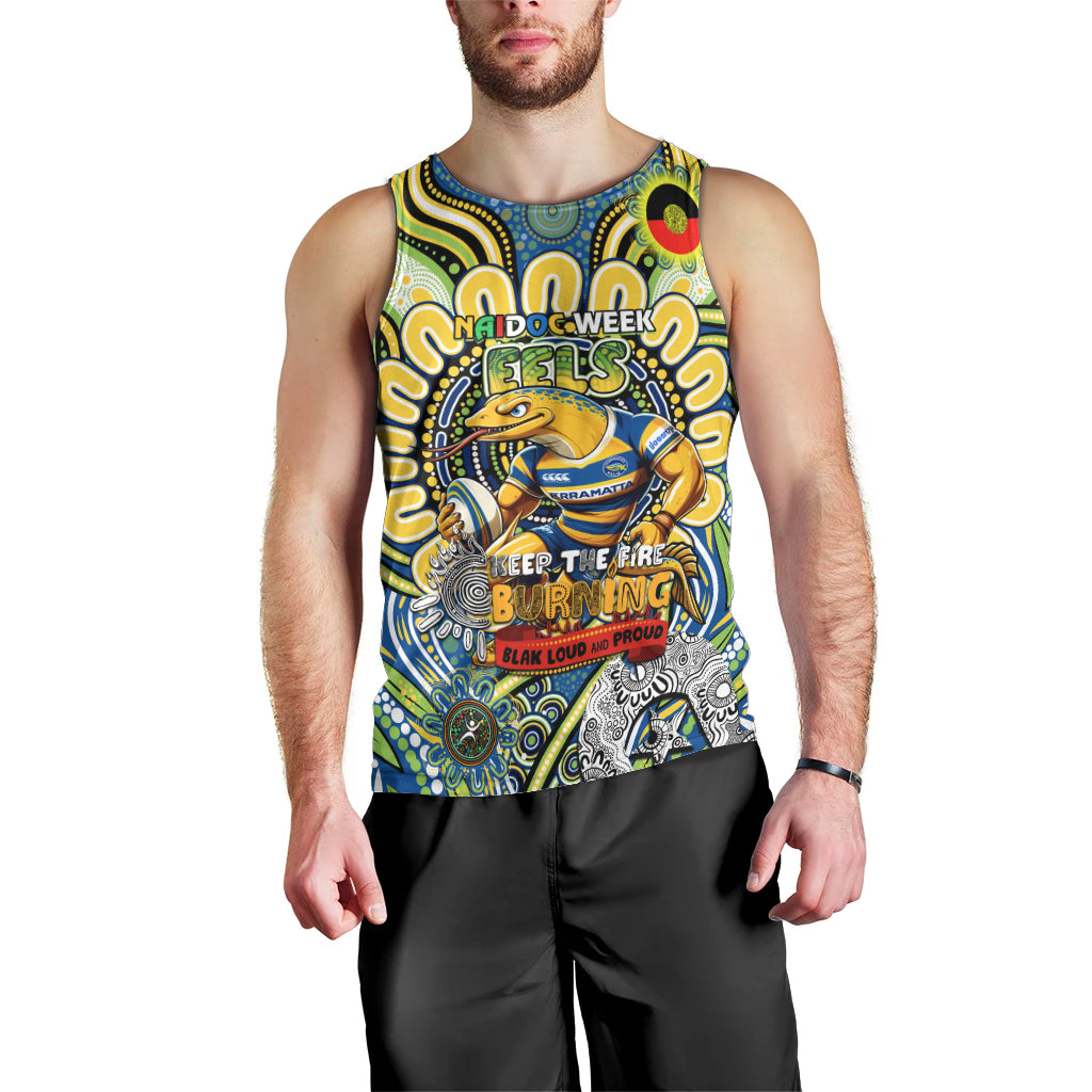 Custom NAIDOC Week 2024 Eels Men Tank Top Mascot Rugby