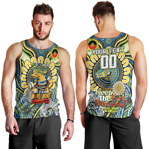 Custom NAIDOC Week 2024 Eels Men Tank Top Mascot Rugby