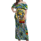 Custom NAIDOC Week 2024 Eels Off Shoulder Maxi Dress Mascot Rugby
