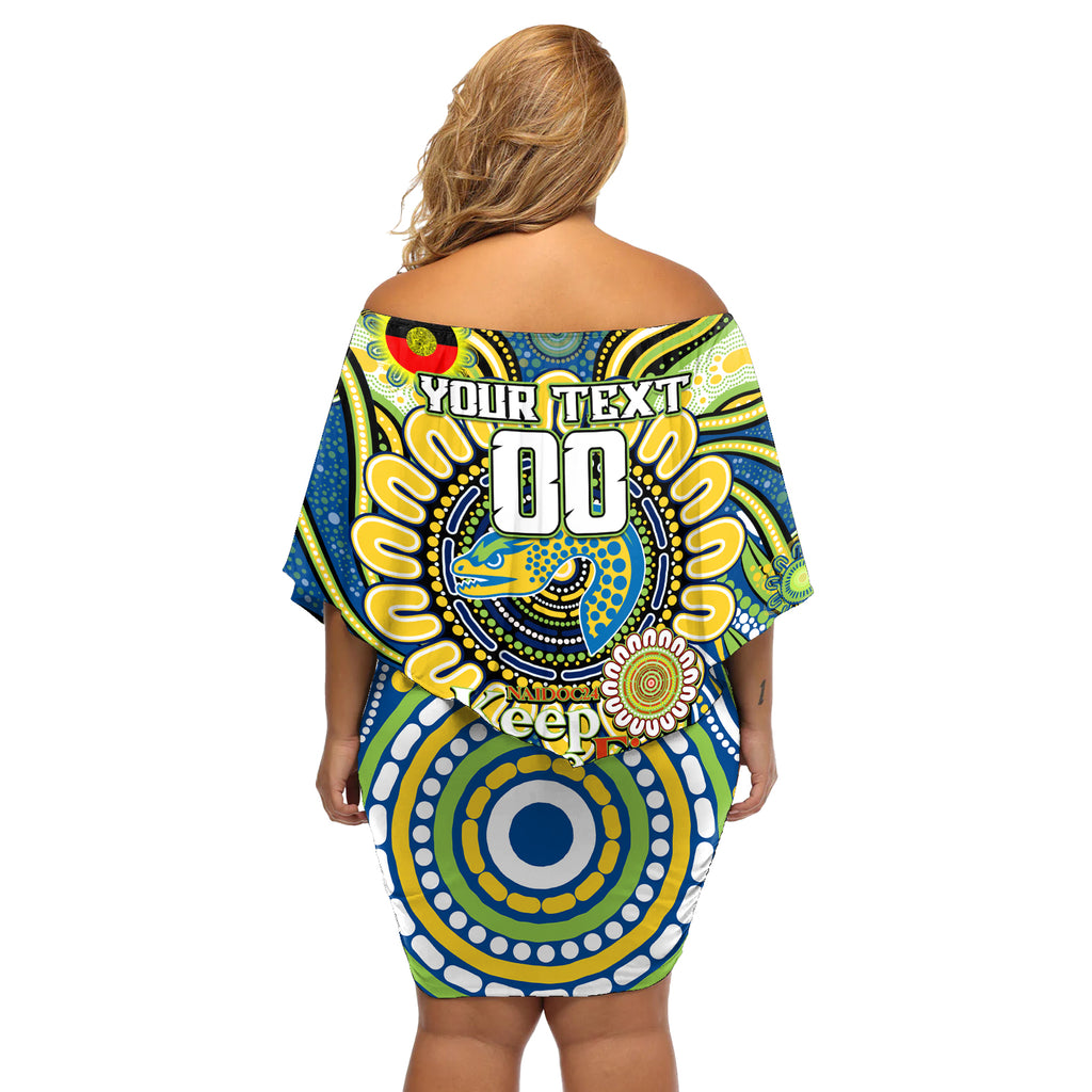 Custom NAIDOC Week 2024 Eels Off Shoulder Short Dress Mascot Rugby
