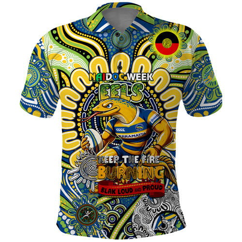 Custom NAIDOC Week 2024 Eels Polo Shirt Mascot Rugby