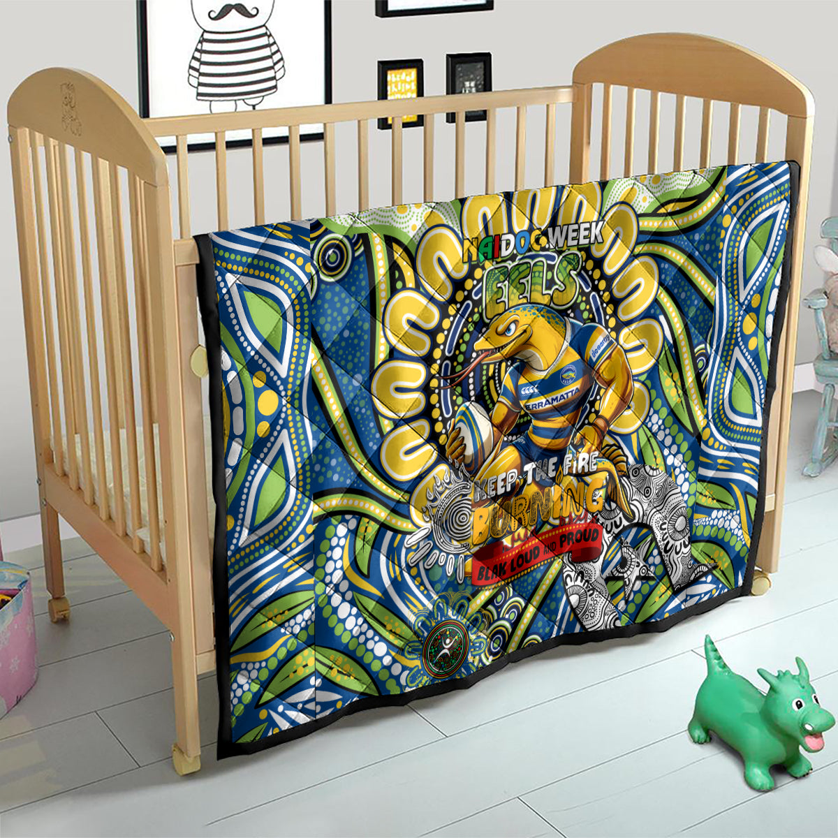 NAIDOC Week 2024 Eels Quilt Mascot Rugby