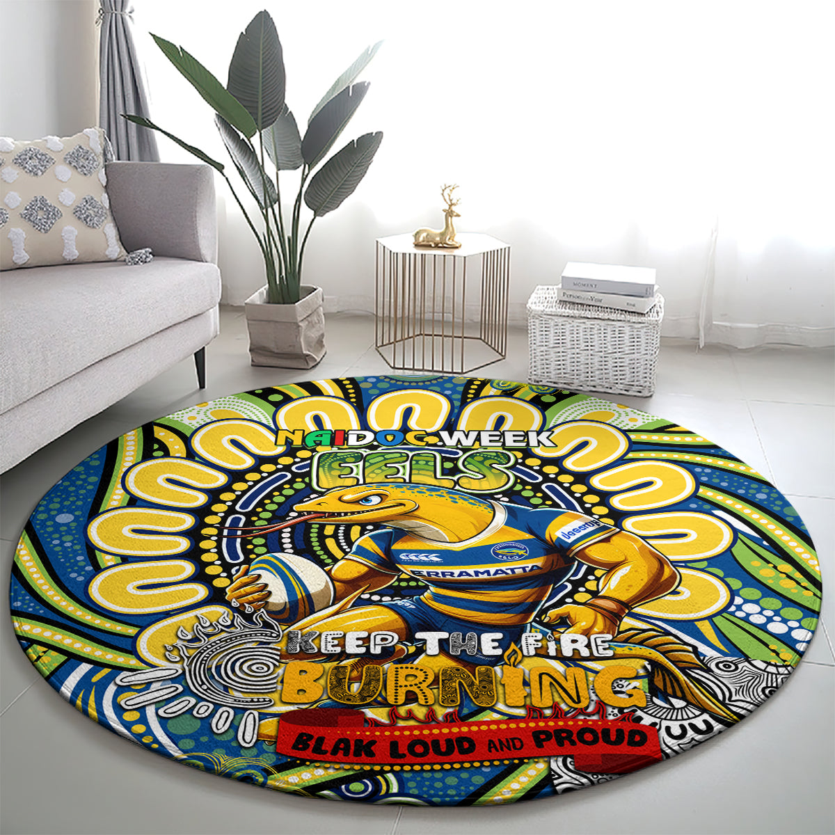 NAIDOC Week 2024 Eels Round Carpet Mascot Rugby