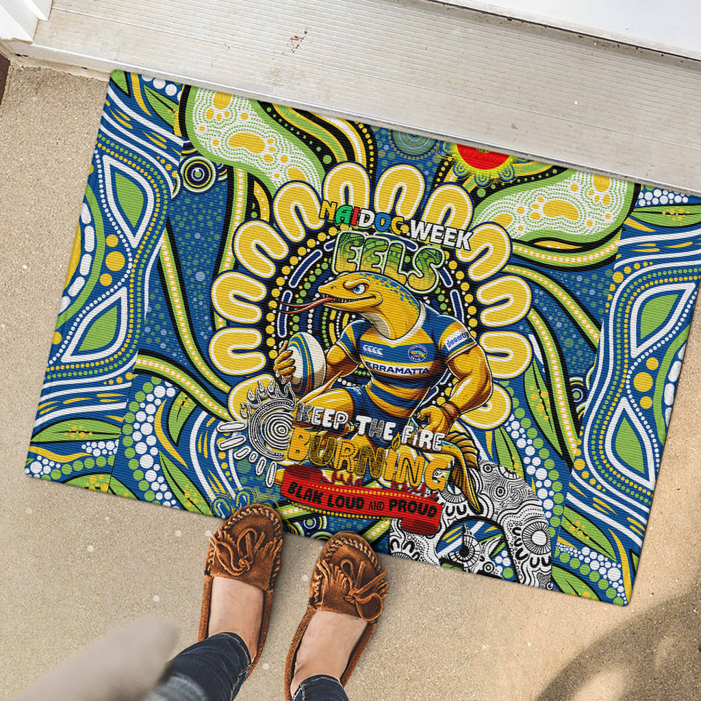 NAIDOC Week 2024 Eels Rubber Doormat Mascot Rugby