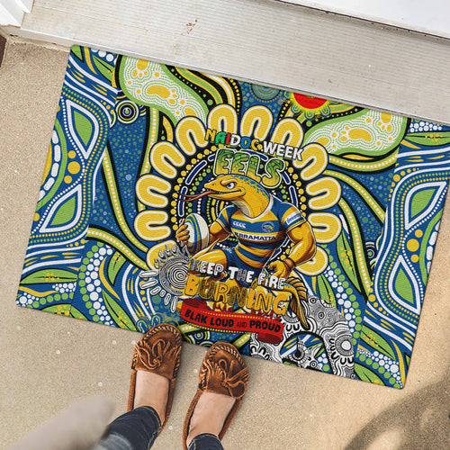 NAIDOC Week 2024 Eels Rubber Doormat Mascot Rugby