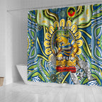 NAIDOC Week 2024 Eels Shower Curtain Mascot Rugby