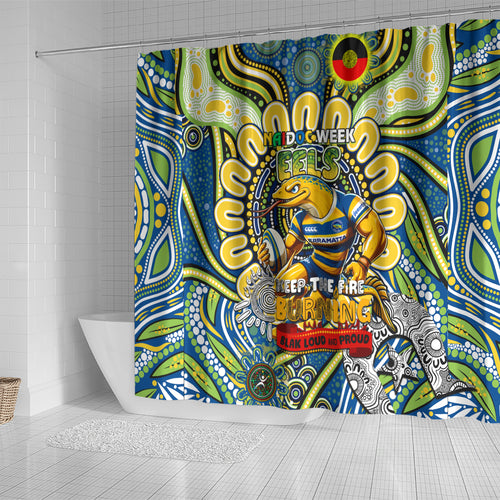 NAIDOC Week 2024 Eels Shower Curtain Mascot Rugby