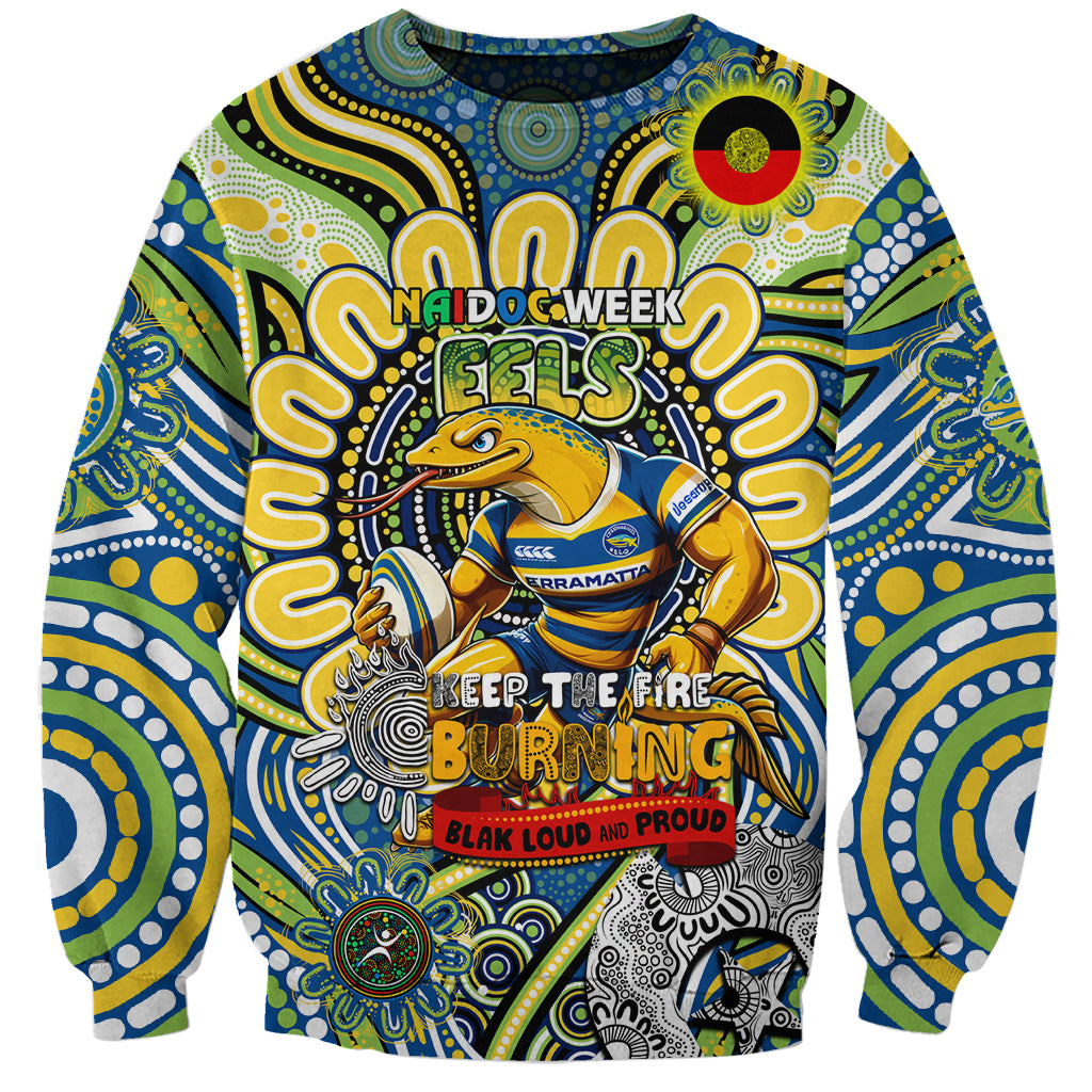 Custom NAIDOC Week 2024 Eels Sweatshirt Mascot Rugby