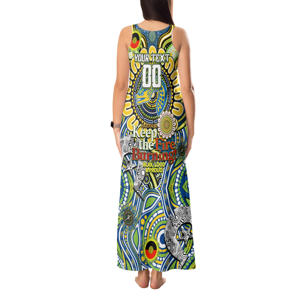 Custom NAIDOC Week 2024 Eels Tank Maxi Dress Mascot Rugby