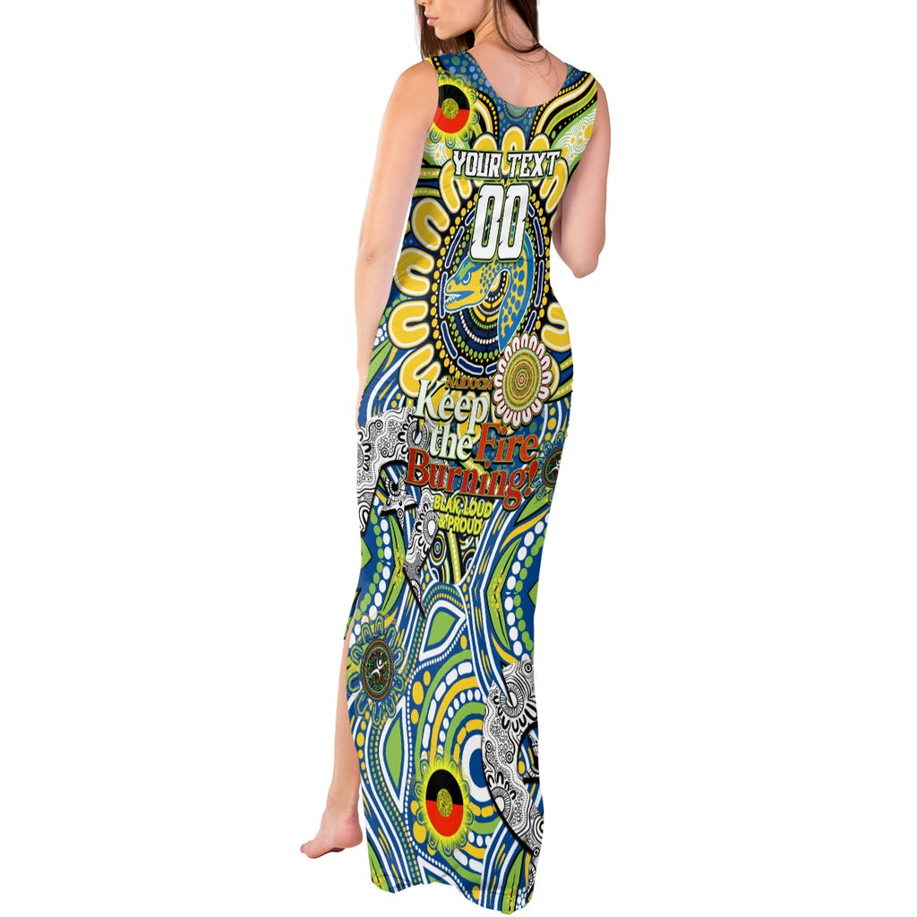 Custom NAIDOC Week 2024 Eels Tank Maxi Dress Mascot Rugby