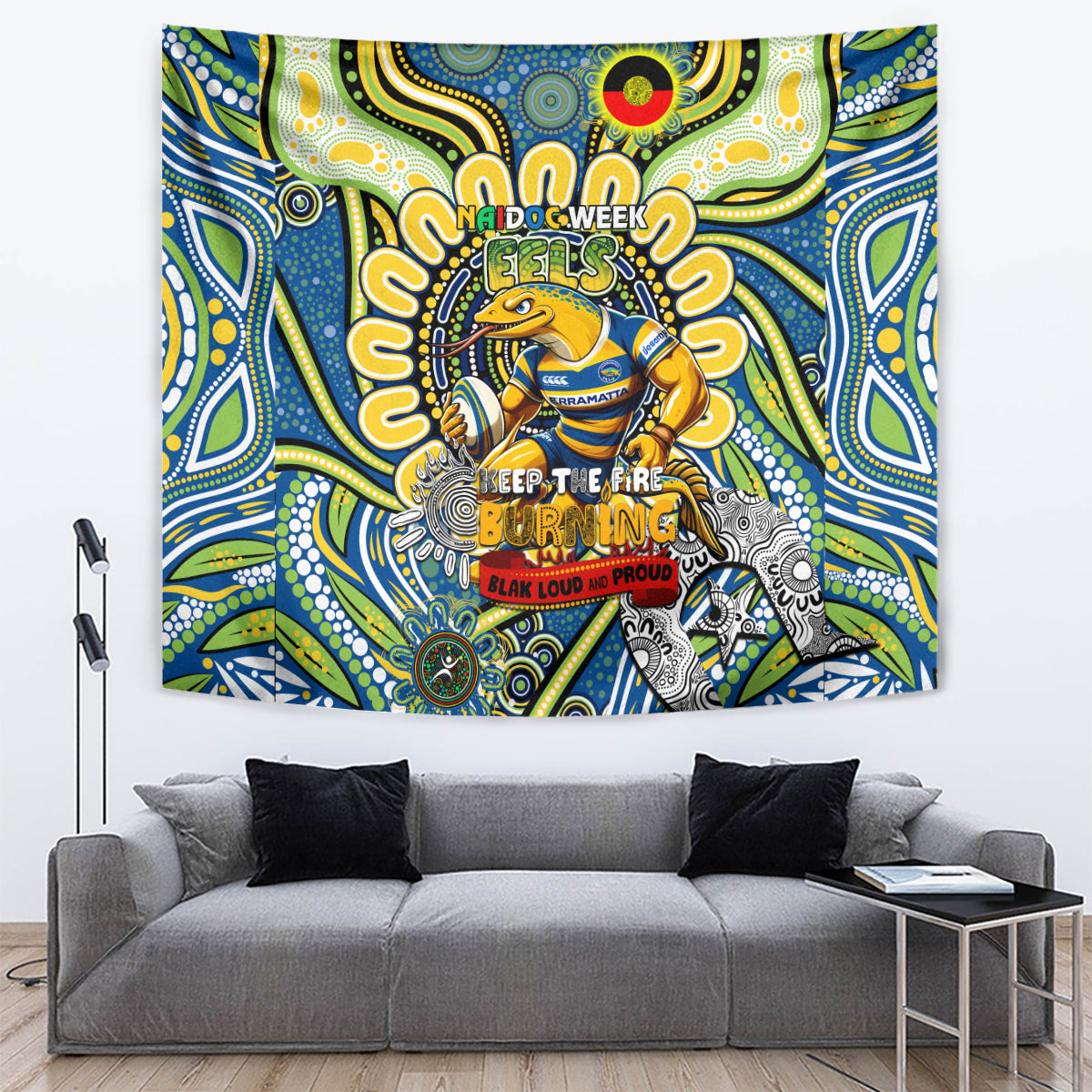 NAIDOC Week 2024 Eels Tapestry Mascot Rugby