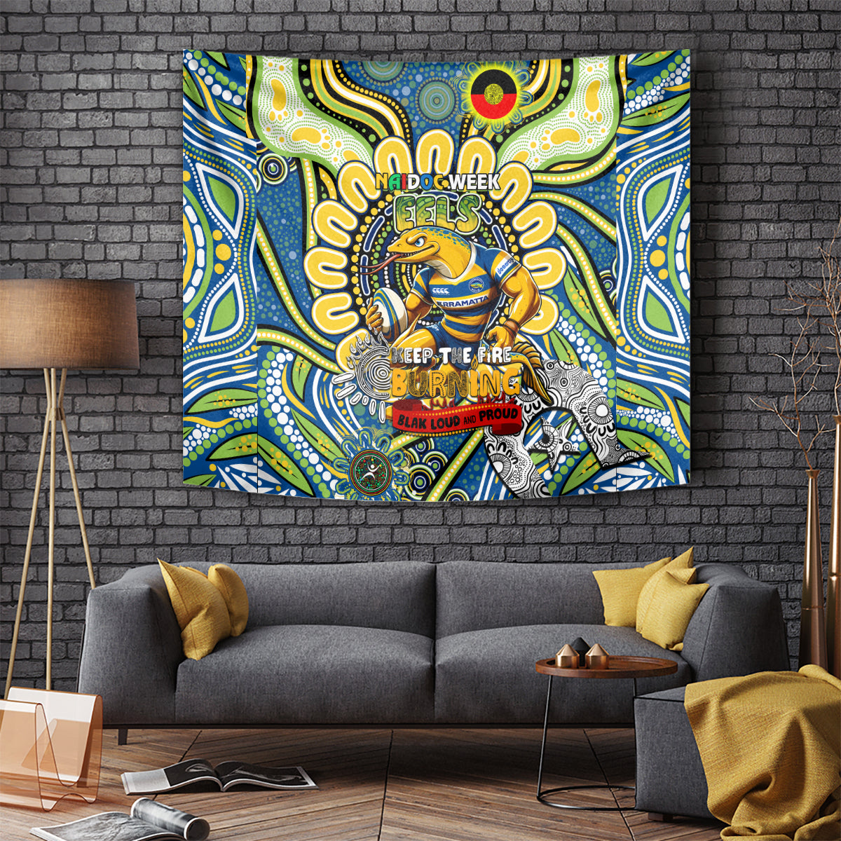 NAIDOC Week 2024 Eels Tapestry Mascot Rugby
