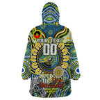 Custom NAIDOC Week 2024 Eels Wearable Blanket Hoodie Mascot Rugby