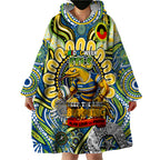 Custom NAIDOC Week 2024 Eels Wearable Blanket Hoodie Mascot Rugby