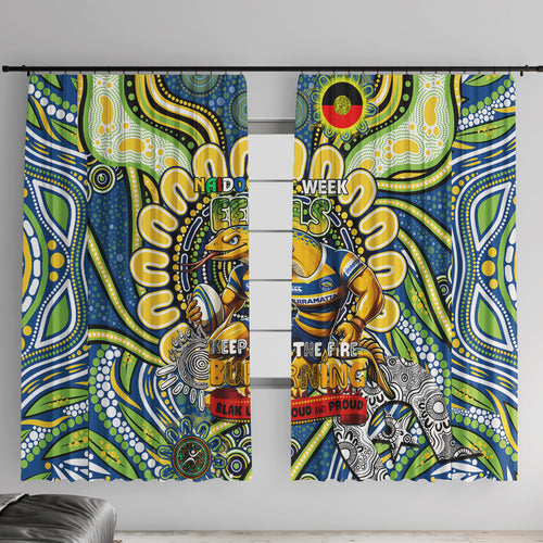 NAIDOC Week 2024 Eels Window Curtain Mascot Rugby