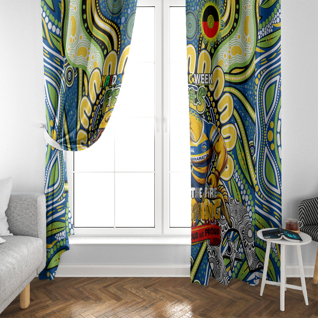 NAIDOC Week 2024 Eels Window Curtain Mascot Rugby