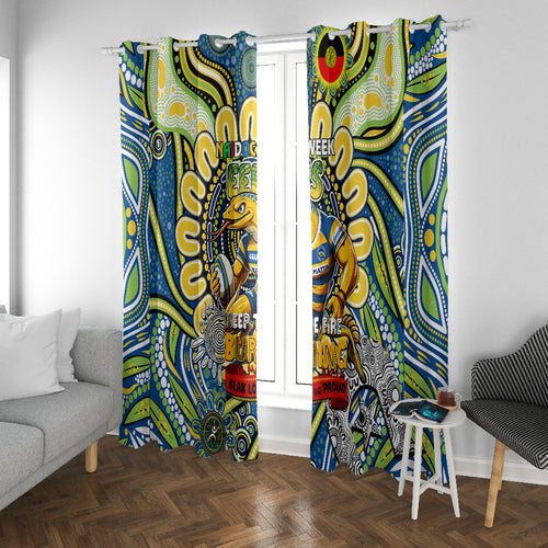 NAIDOC Week 2024 Eels Window Curtain Mascot Rugby