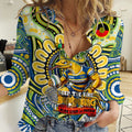 Custom NAIDOC Week 2024 Eels Women Casual Shirt Mascot Rugby