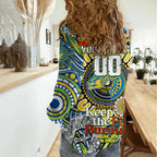 Custom NAIDOC Week 2024 Eels Women Casual Shirt Mascot Rugby