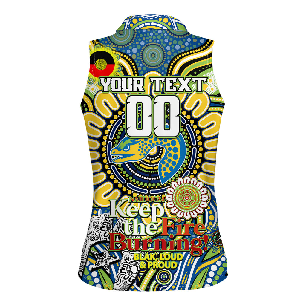 Custom NAIDOC Week 2024 Eels Women Sleeveless Polo Shirt Mascot Rugby