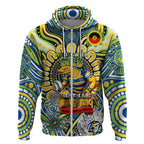 Custom NAIDOC Week 2024 Eels Zip Hoodie Mascot Rugby