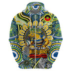 Custom NAIDOC Week 2024 Eels Zip Hoodie Mascot Rugby