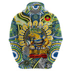 Custom NAIDOC Week 2024 Eels Zip Hoodie Mascot Rugby