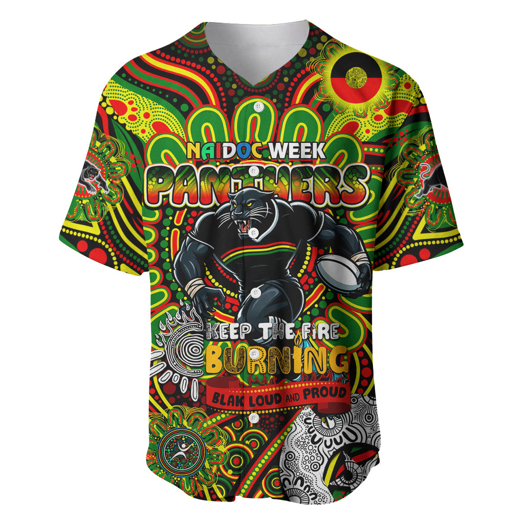 Custom NAIDOC Week 2024 Panthers Baseball Jersey Mascot Rugby