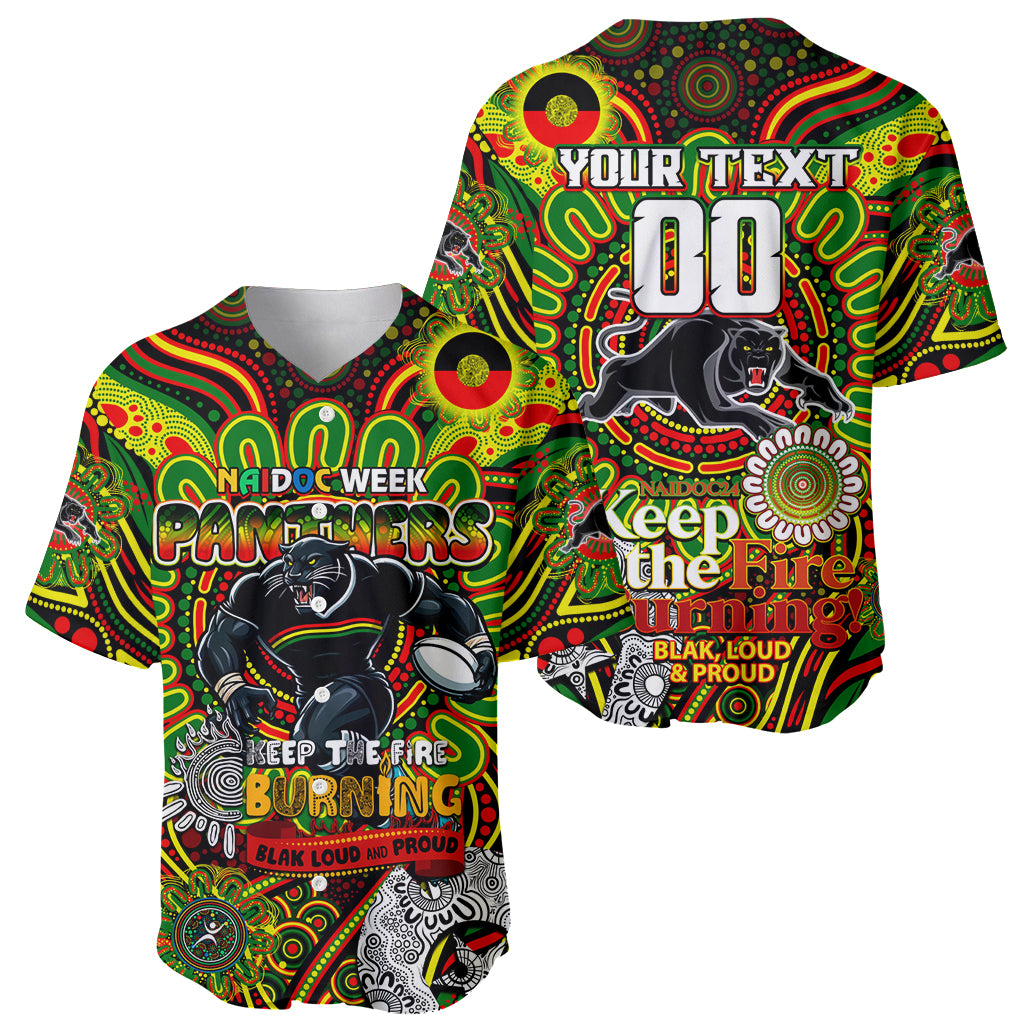 Custom NAIDOC Week 2024 Panthers Baseball Jersey Mascot Rugby