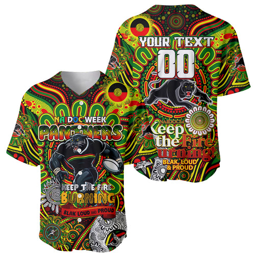 Custom NAIDOC Week 2024 Panthers Baseball Jersey Mascot Rugby