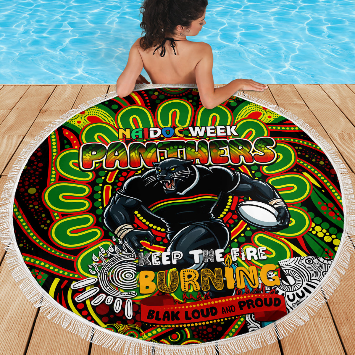 NAIDOC Week 2024 Panthers Beach Blanket Mascot Rugby
