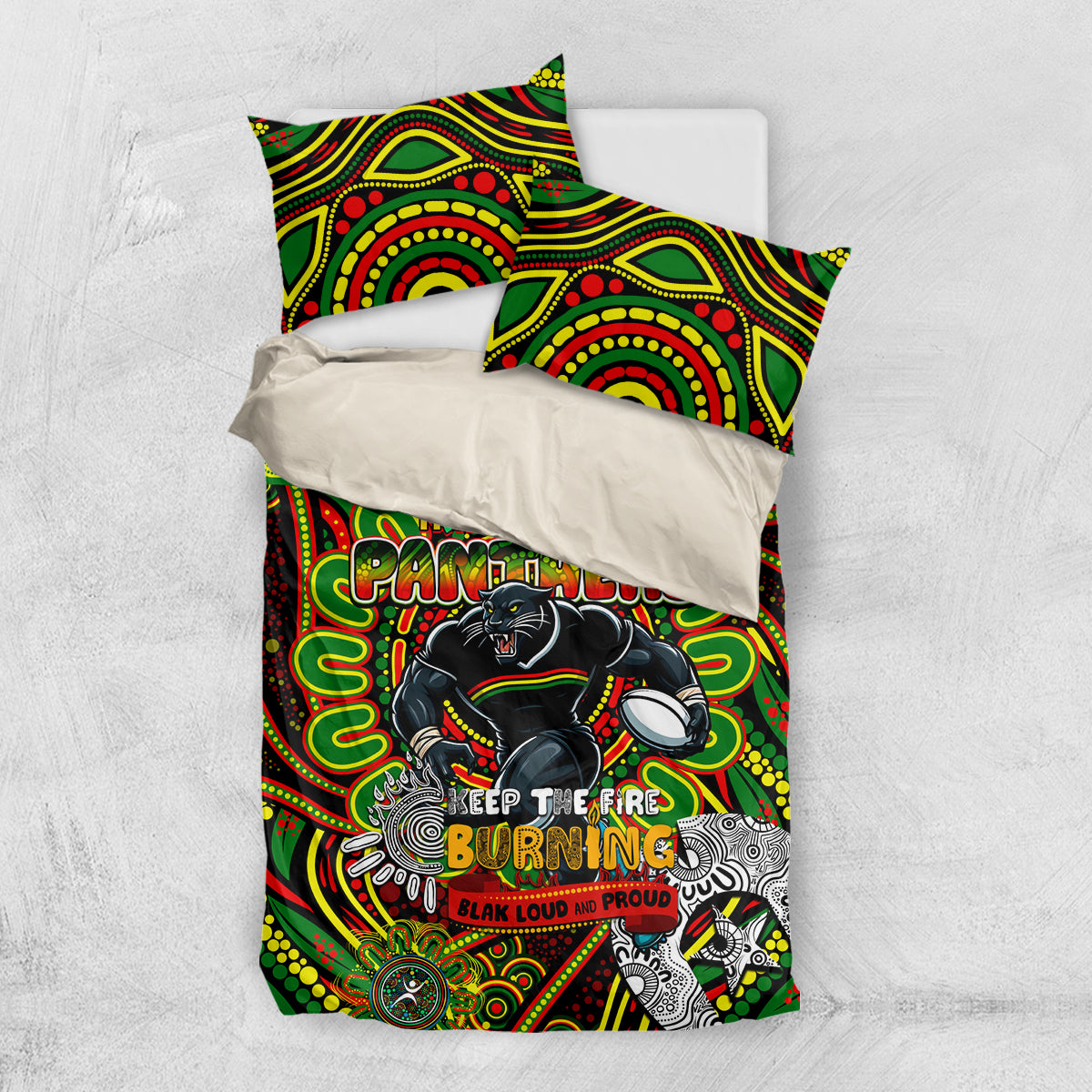 NAIDOC Week 2024 Panthers Bedding Set Mascot Rugby