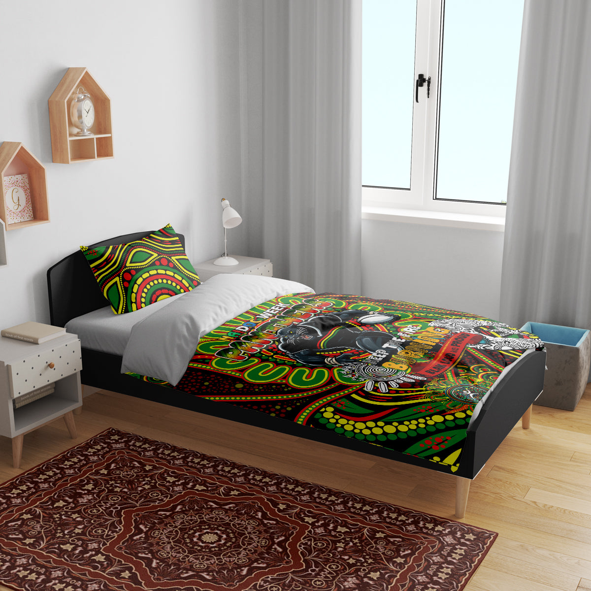 NAIDOC Week 2024 Panthers Bedding Set Mascot Rugby
