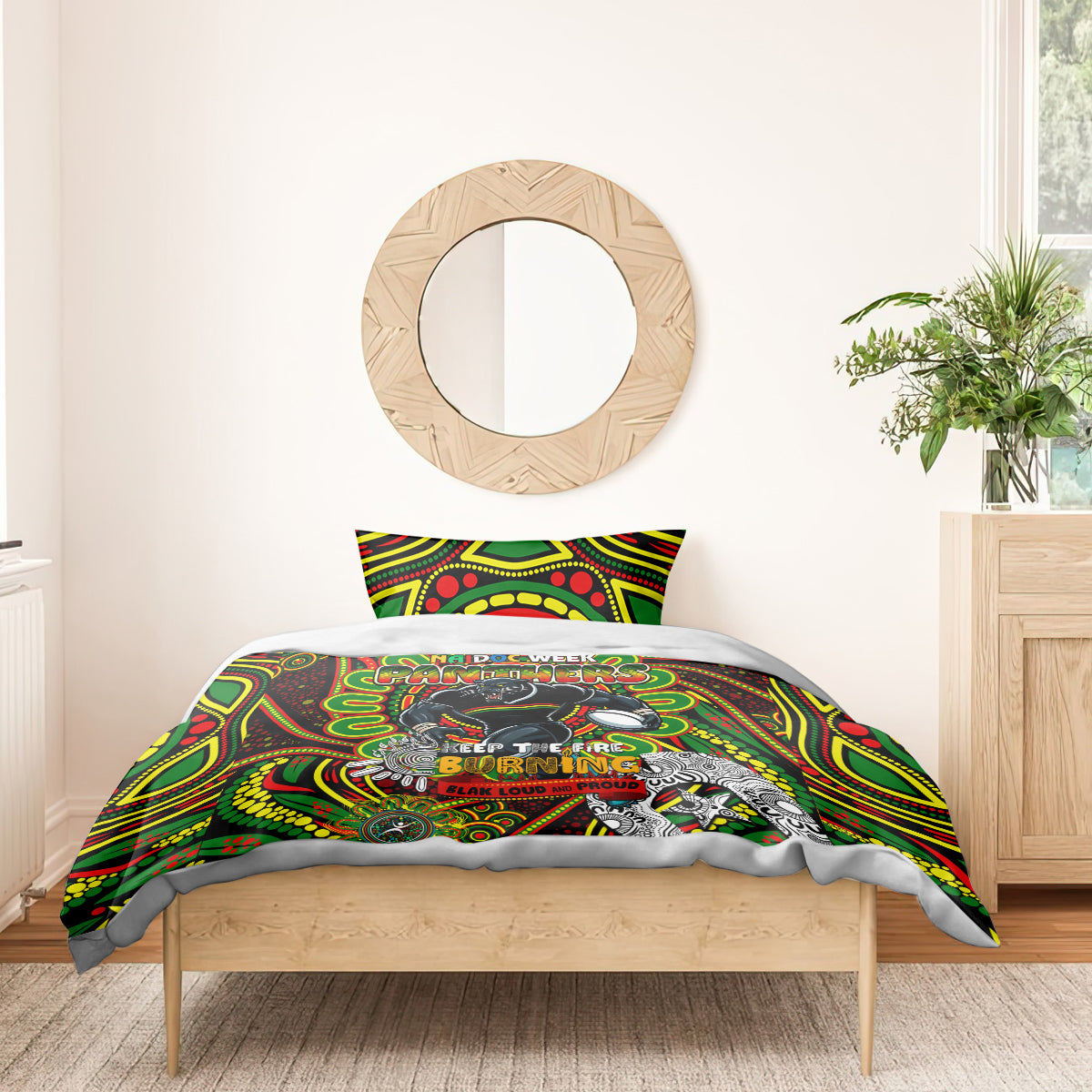 NAIDOC Week 2024 Panthers Bedding Set Mascot Rugby