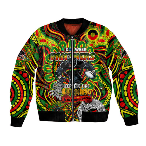 Custom NAIDOC Week 2024 Panthers Bomber Jacket Mascot Rugby